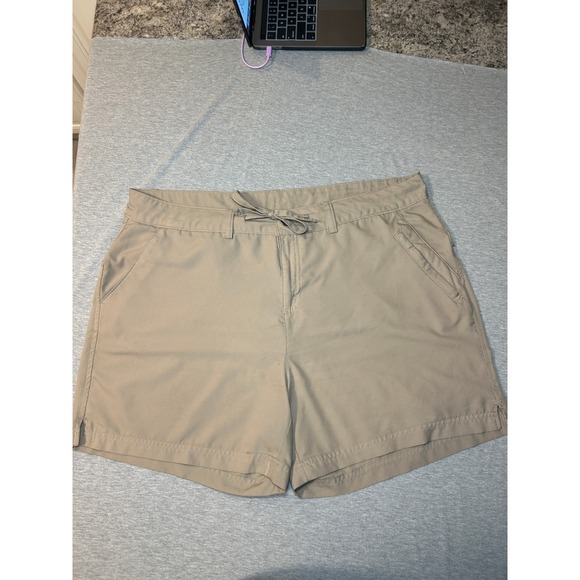 Magellan Outdoors Pants - Magellan Outdoors Womens 1X Khaki Outdoor Shorts Drawstring Waist Hiking Casual